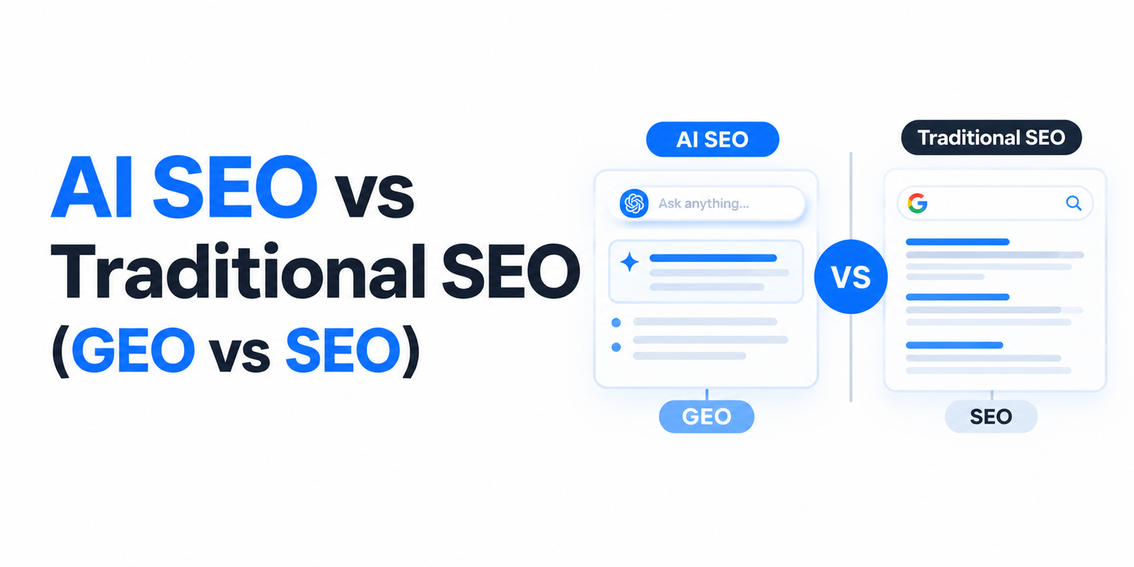 AI SEO vs Traditional SEO (GEO vs SEO)